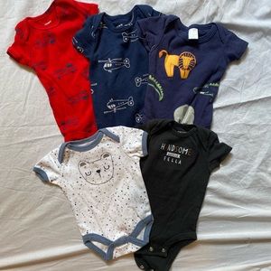 5 baby boy onesie bundle